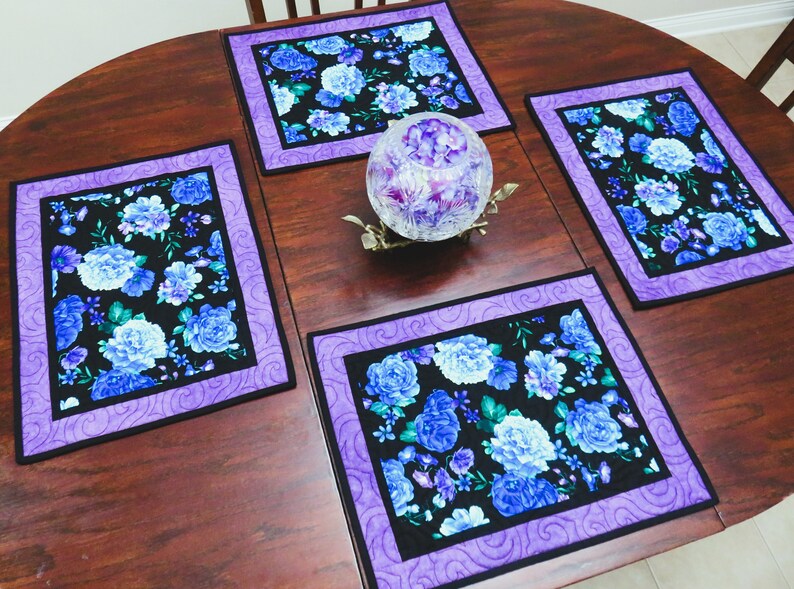 Handmade Placemats for Sale Flower Placemats Purple Table Etsy