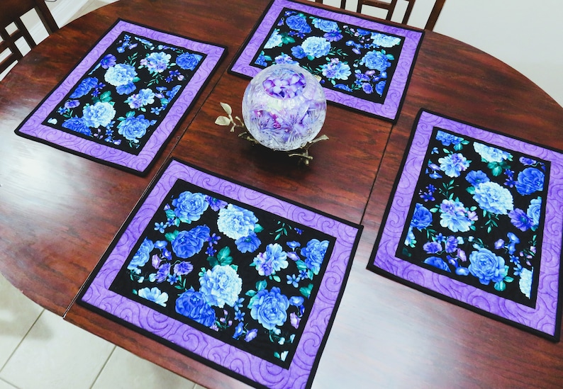 Handmade Placemats for Sale Flower Placemats Purple Table Etsy