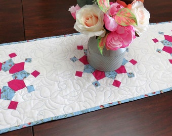 Handmade Table Runner for Sale, Handmade Table Decor, Roses Table Runner, Summer Table Runner, Table Runners for Sale, Quilts for Sale