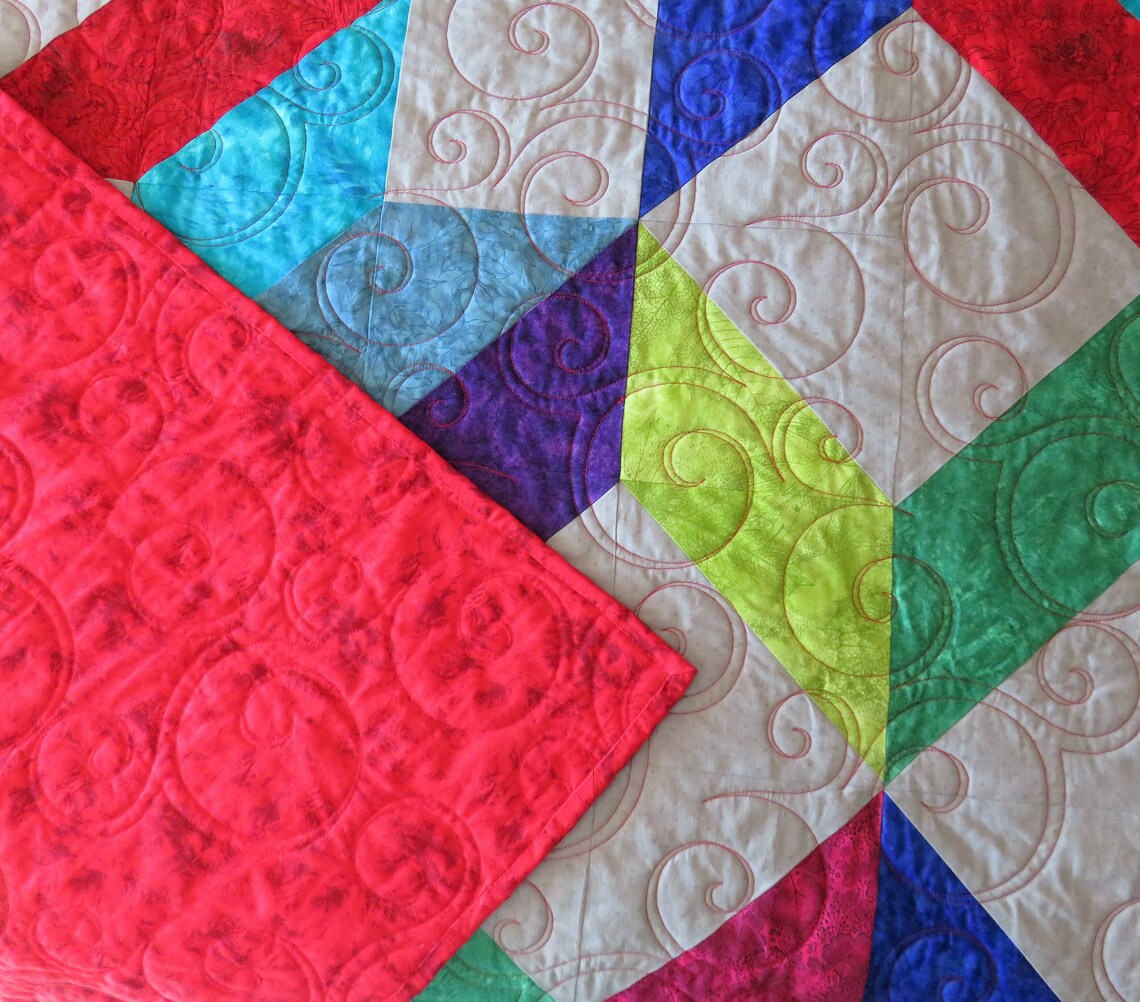 Handmade Quilt for Sale, Queen Size Quilt, Full Size Quilt, Carpenter