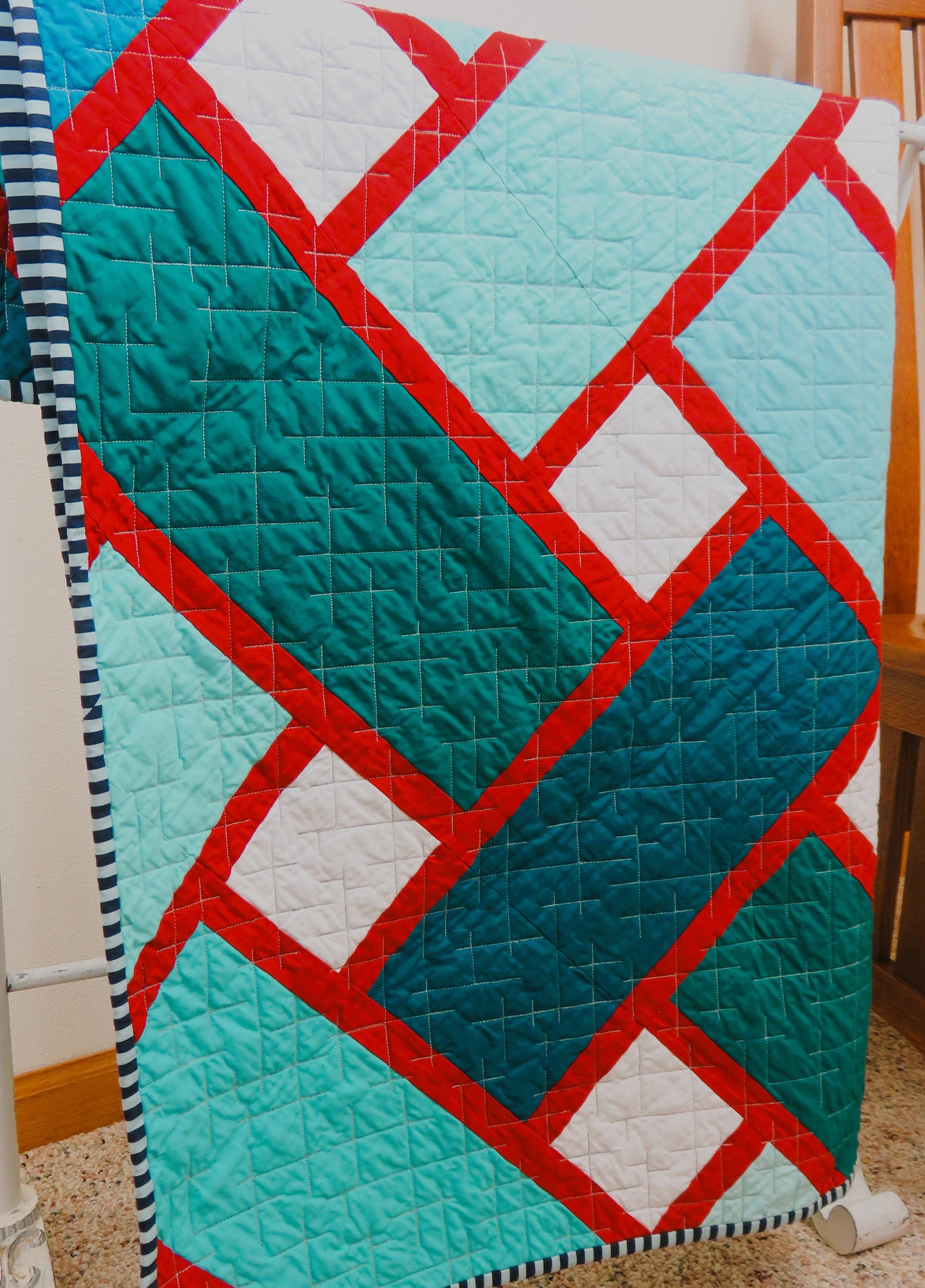 Handmade Quilt for Sale, Aviation Quilt for Sale, Airplane Quilt