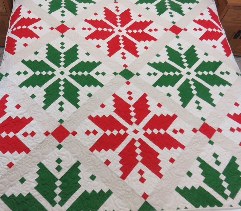 Handmade Quilt for Sale, Christmas Quilt for Sale, Holiday Quilt