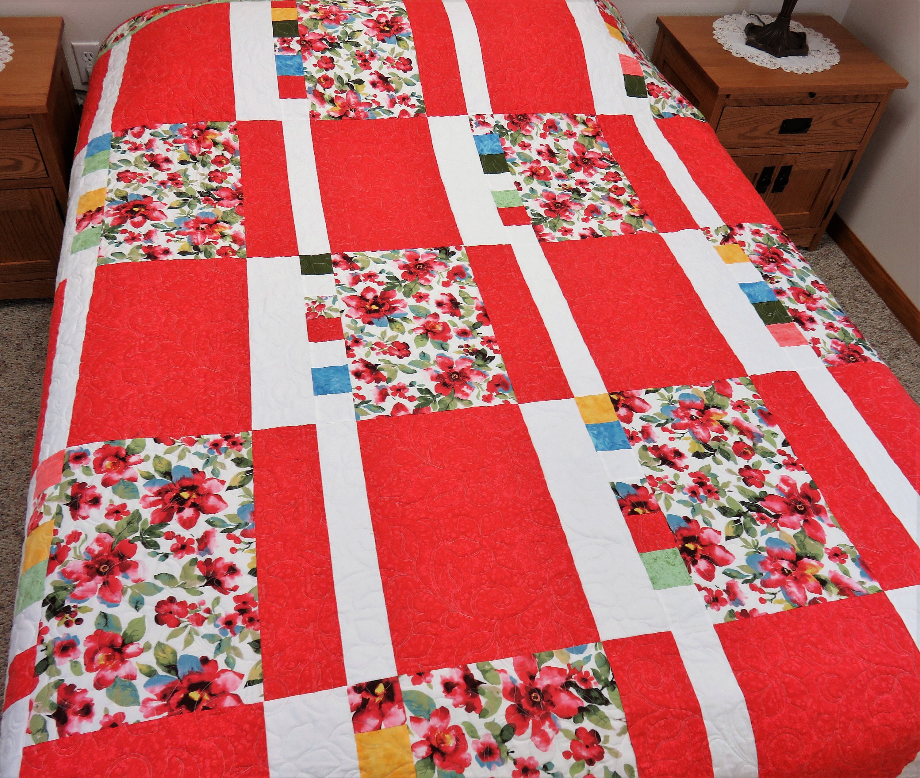 Handmade Quilt for Sale Handmade Queen Size Quilt Double Etsy