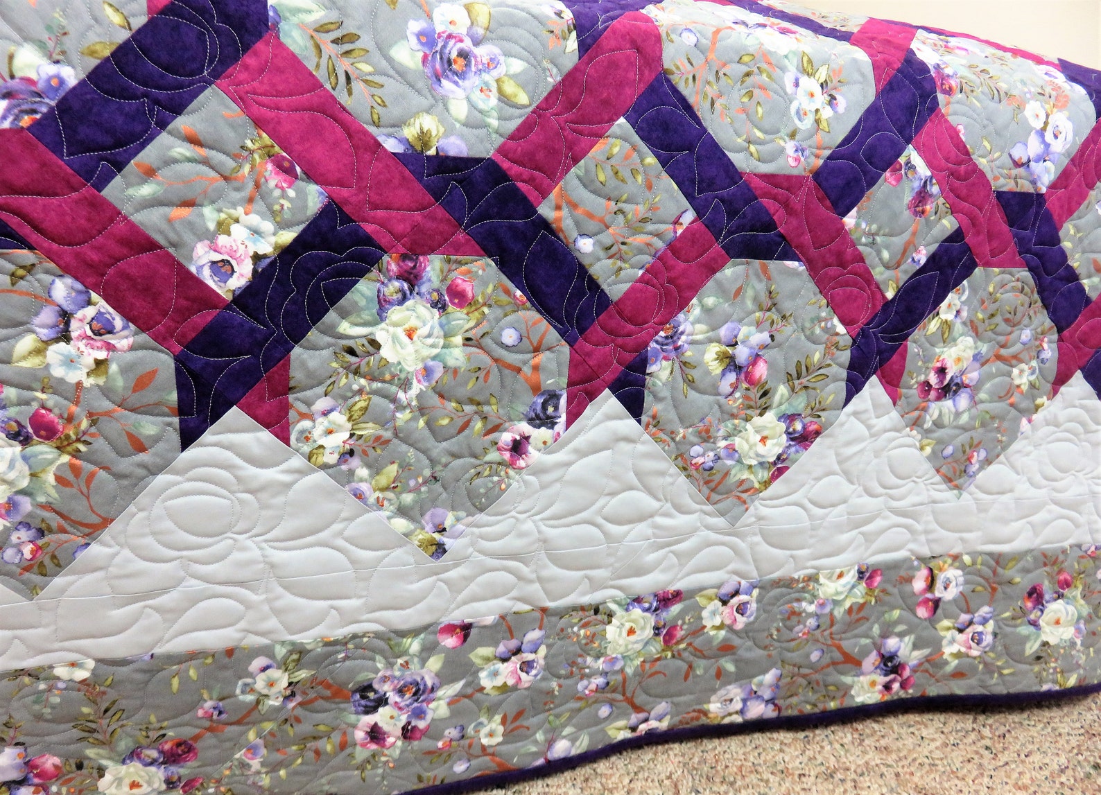 Handmade Quilt for Sale, Queen Size Quilt Extra Length, Queen Quilt for Sale, Quilts for Sale
