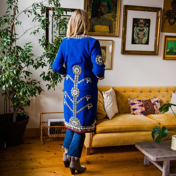 Incredible Vintage Afghan Coat, Vintage Ethnic Woo