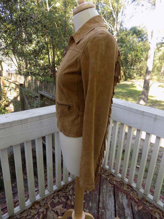 Vintage Ladies Ralph Lauren LRL Leather Suede Fri… - image 3