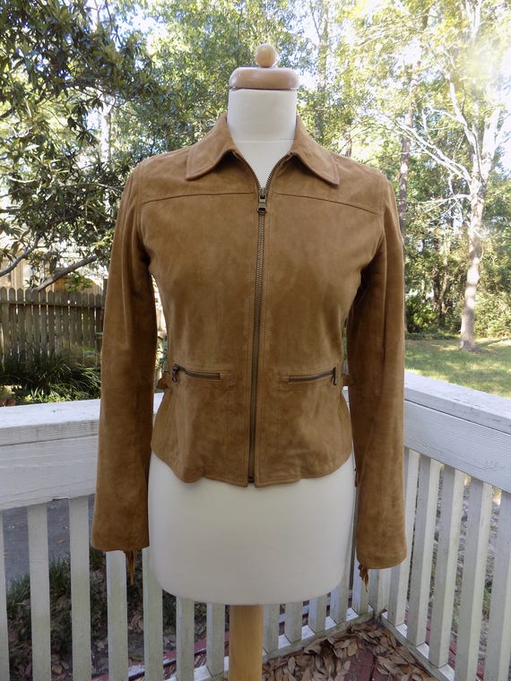 Vintage Ladies Ralph Lauren LRL Leather Suede Fri… - image 2