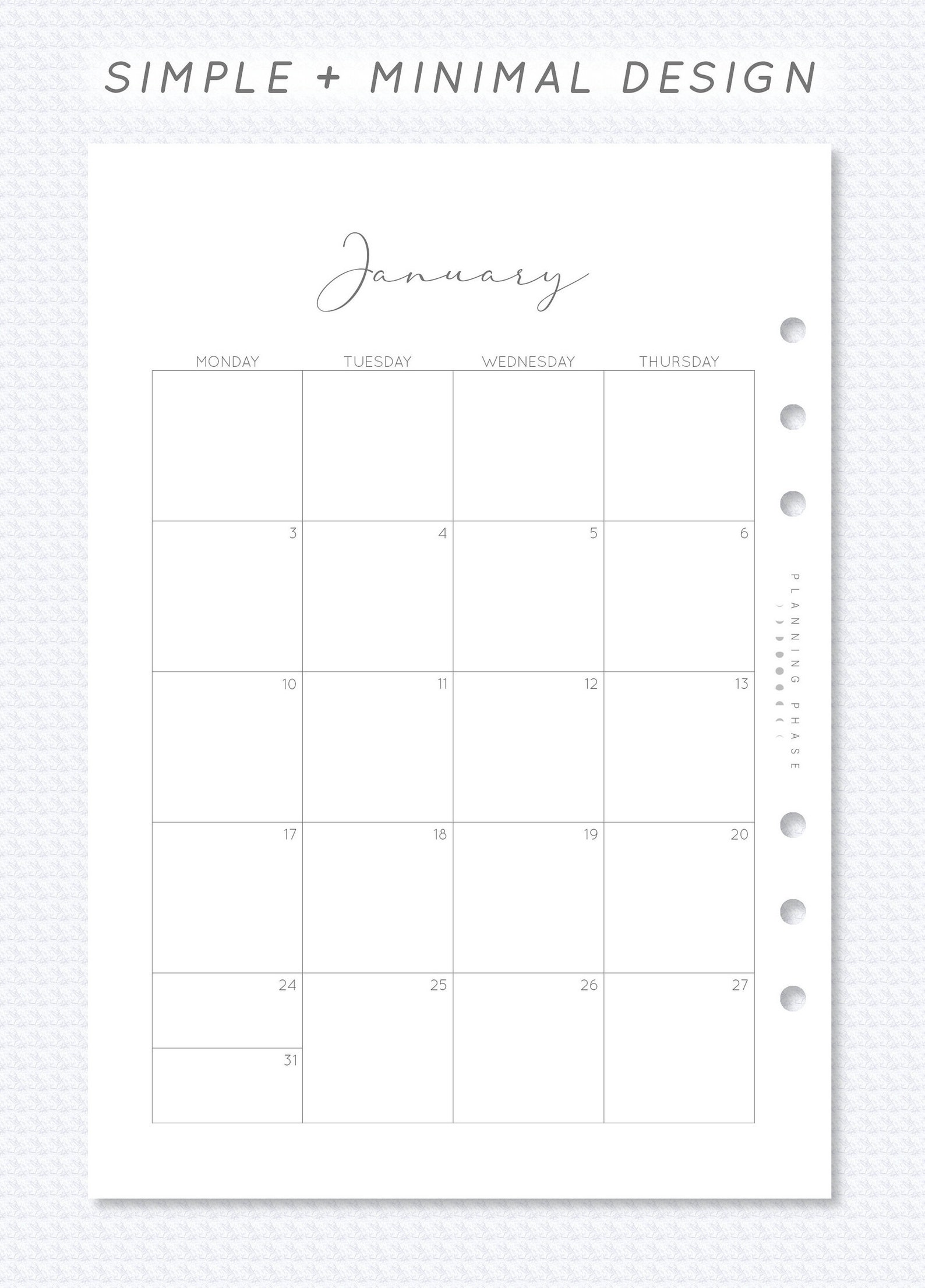 2022-monthly-calendar-printable-a5-filofax-planner-insert-etsy