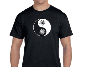 BDSM Yin and Yang Tribal Sun Short Sleeve Shirt