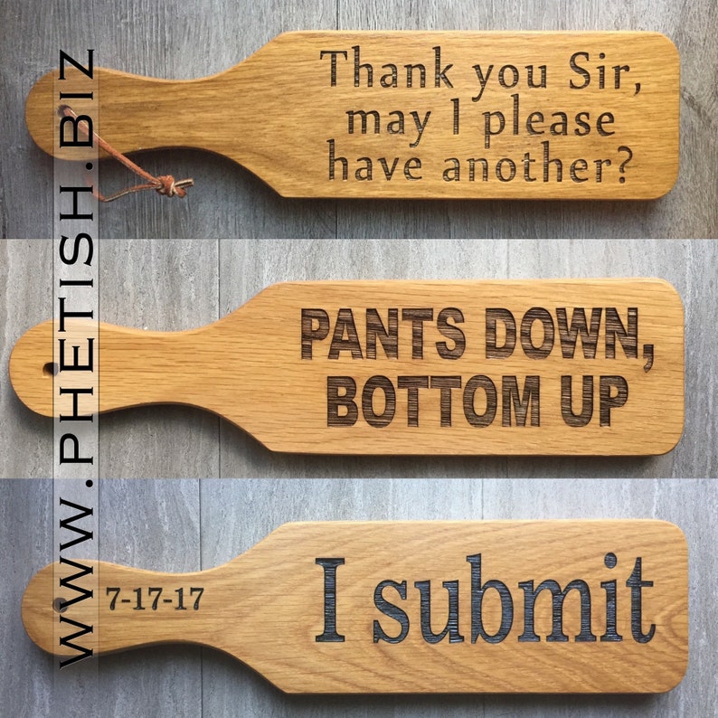 Customize an Oiled Oak Blank Wooden Spanking Paddle BDSM Gift or Tribute image 10