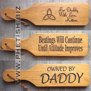 Customize an Oiled Oak Blank Wooden Spanking Paddle BDSM Gift or Tribute image 7