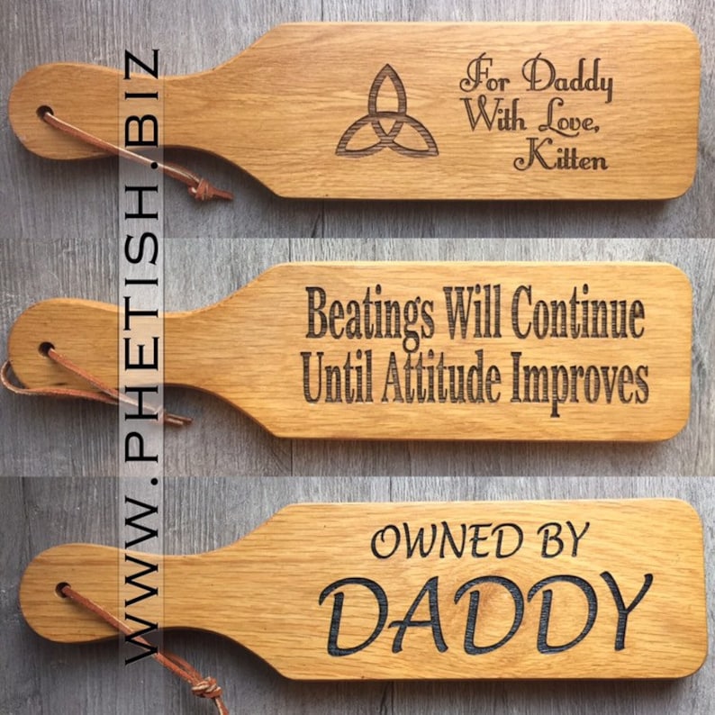 Customize an Oiled Oak Blank Wooden Spanking Paddle BDSM Gift or Tribute image 7