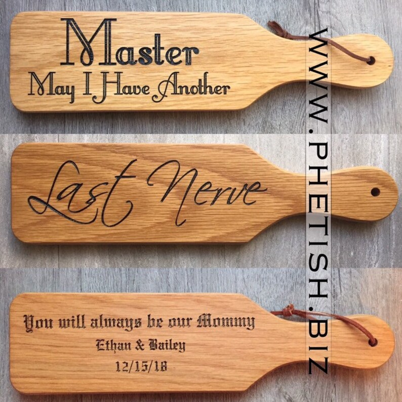 Customize an Oiled Oak Blank Wooden Spanking Paddle BDSM Gift or Tribute image 8