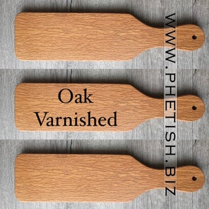 Customize an Oiled Oak Blank Wooden Spanking Paddle BDSM Gift or Tribute image 1