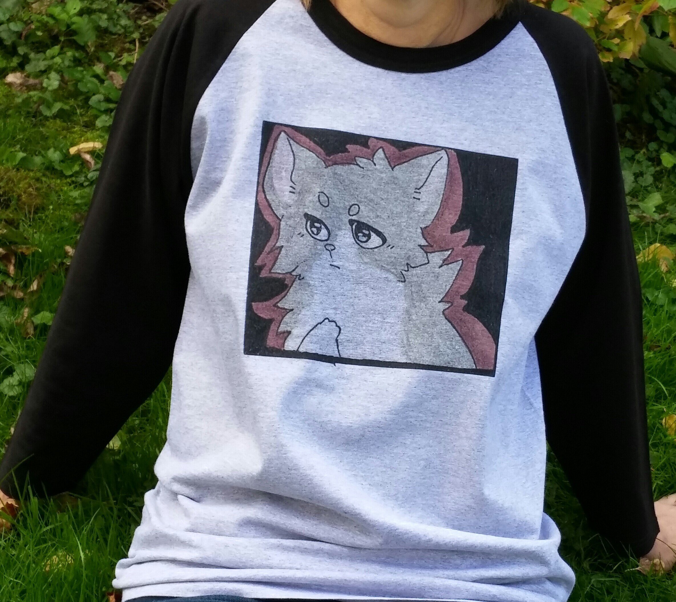 Kawaii Clothing Anime Cat Shirt Baseball Tee Aesthetic Etsy