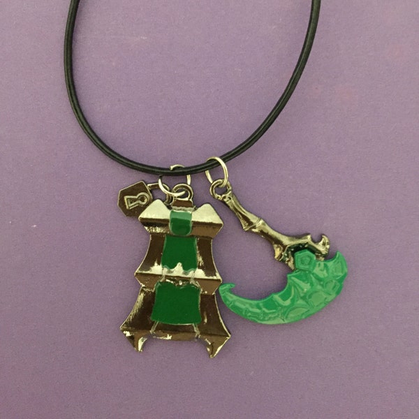 League of Legends thresh, thresh lantern and hook, thresh keychain, thresh necklace, league of legends keychain, support keychain