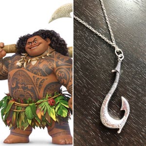 Maui Inspired Hook Necklace, Maui Hook Necklace, Maui's Fish Hook, Maui  Magical Hook, Moana Maui Necklace, Maui Cosplay, Maui Costume 