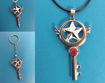 Card Captor Sakura Wand Necklace, card captor, sealing wand necklace, card captor wand, card captor sealing key, Card captor Sakura cosplay