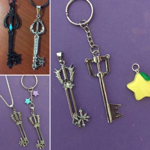 Kingdom Hearts Keyblade necklace, Kingdom Hearts Oathkeeper, Necklace, Oathkeeper Key Chain, Ultima keyblade, Oblivion keyblade image 1