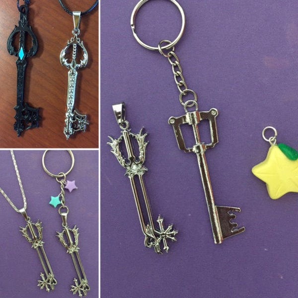 Kingdom Hearts Keyblade necklace, Kingdom Hearts Oathkeeper, Necklace, Oathkeeper Key Chain, Ultima keyblade, Oblivion keyblade