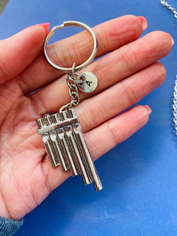 Peter Pan Flute Key Chain Peter Pan Key Chain Personalized Peter