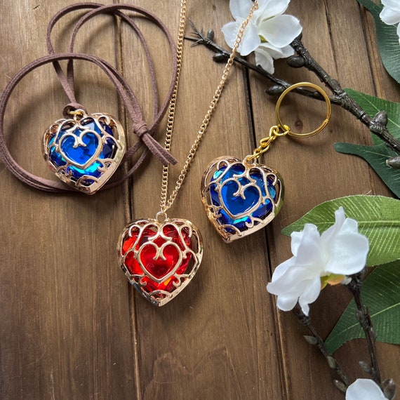 Collier contenant coeur Zelda Breath of the Wild cadeau d