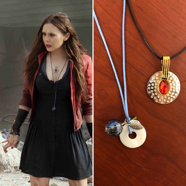 Scarlet Witch Necklace, Great for Scarlet witch costume, Wanda Maximoff Costume from Avengers, Scarlet Witch Cosplay, Scarlet Witch Costume 