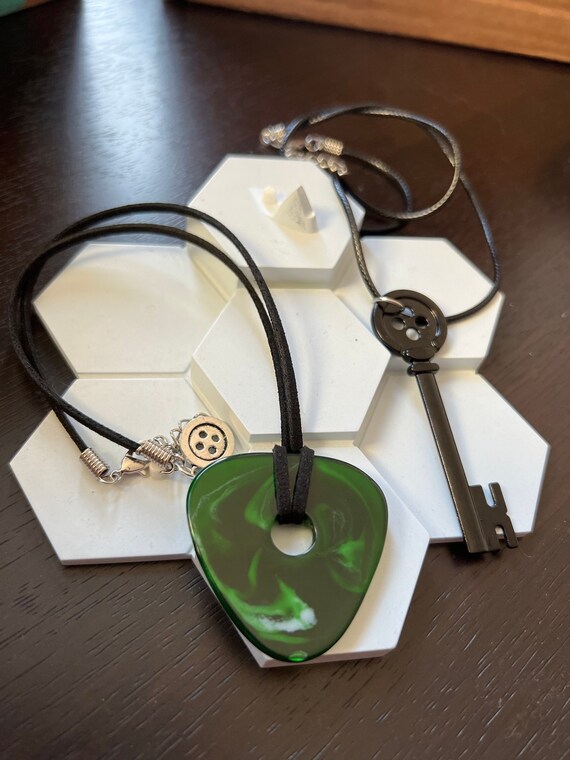 Coraline key and cheap seeing stone necklace