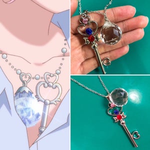 Chibiusa Space Time Key and Crystal Necklace, Sailor Pluto Space Time Key, Chibiusa Cosplay, Sailor Moon Crystal, Chibiusa Necklace