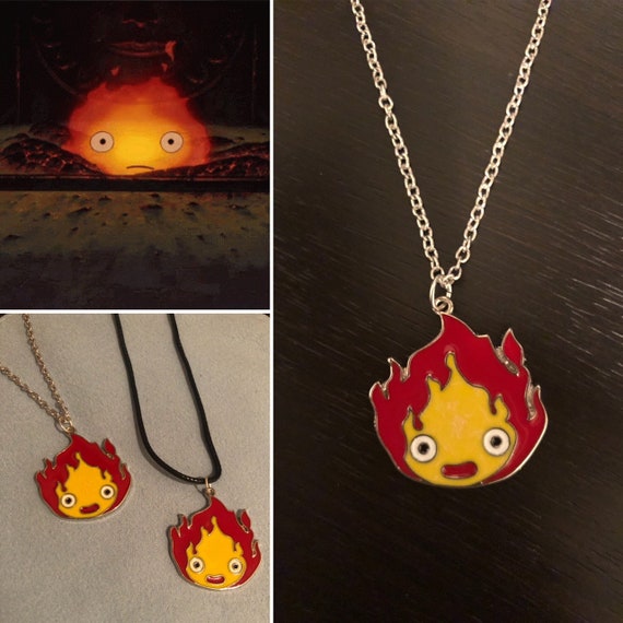 Howl/'s Moving Castle Howl Blue Necklace Pendant Amulet Earring Ring Cosplay Prop