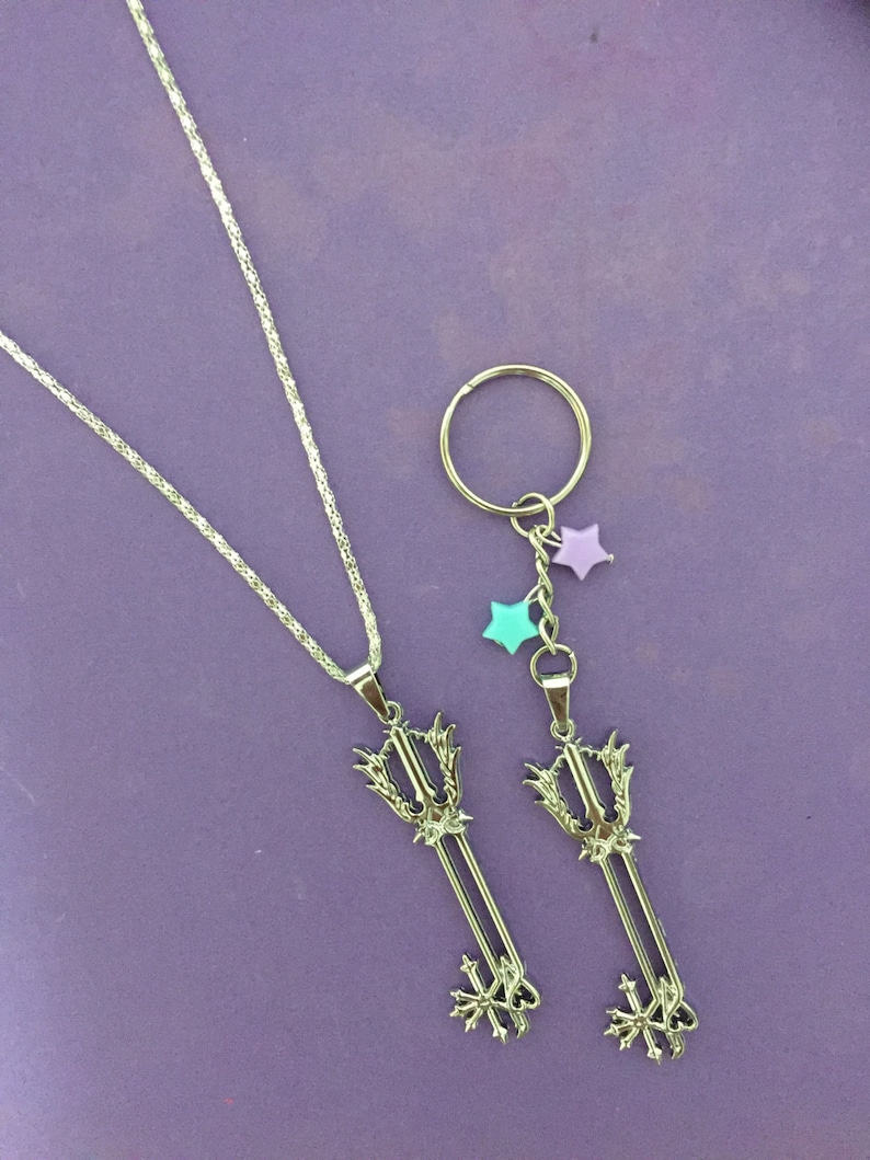 Kingdom Hearts Keyblade necklace, Kingdom Hearts Oathkeeper, Necklace, Oathkeeper Key Chain, Ultima keyblade, Oblivion keyblade image 4