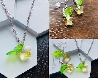 Paopu Fruit Earrings, Kingdom Hearts Paopu Fruit, Paopu Fruit Necklace, Paopu Fruit Earring and Necklace Set, Paopu Fruit, Sora Paopu Fruit