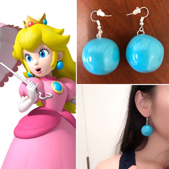 Princess Peach Earrings Etsy