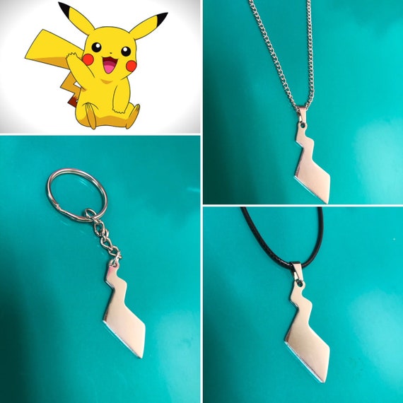 Silver Pikachu Tail Necklace Pikachu Tail Lets Go Pikachu Pokemon Pikachu Small Pikachu Tail Necklace Pikachu Necklace Pokemon Go