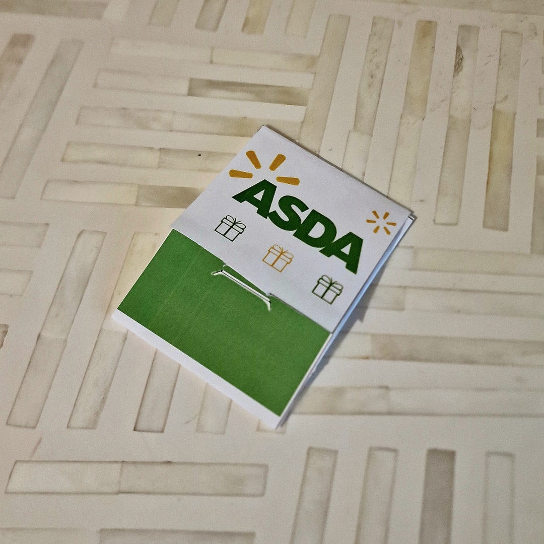 Gift Card Holder Template: Asda - Etsy