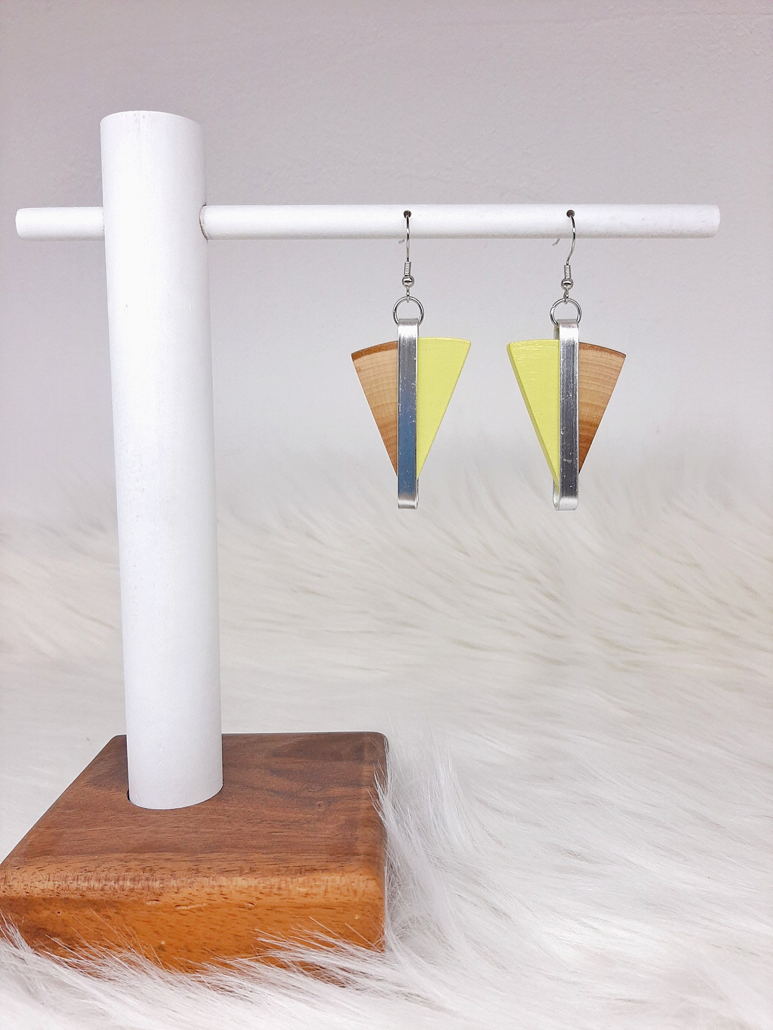 Dangle Wood Earrings With Meaning Anodized Aluminum Earrings Etsy