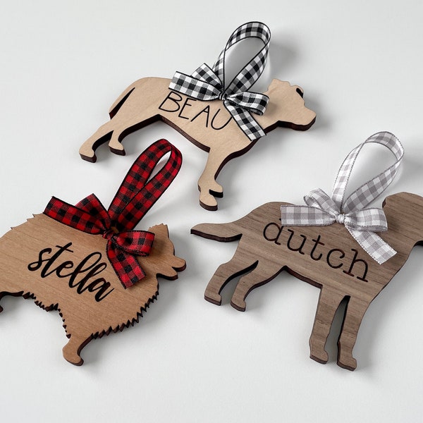 Custom Dog Cat Pet Silhouette Ornaments