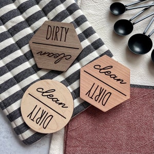 Clean | Dirty Wooden Dishwasher Magnet