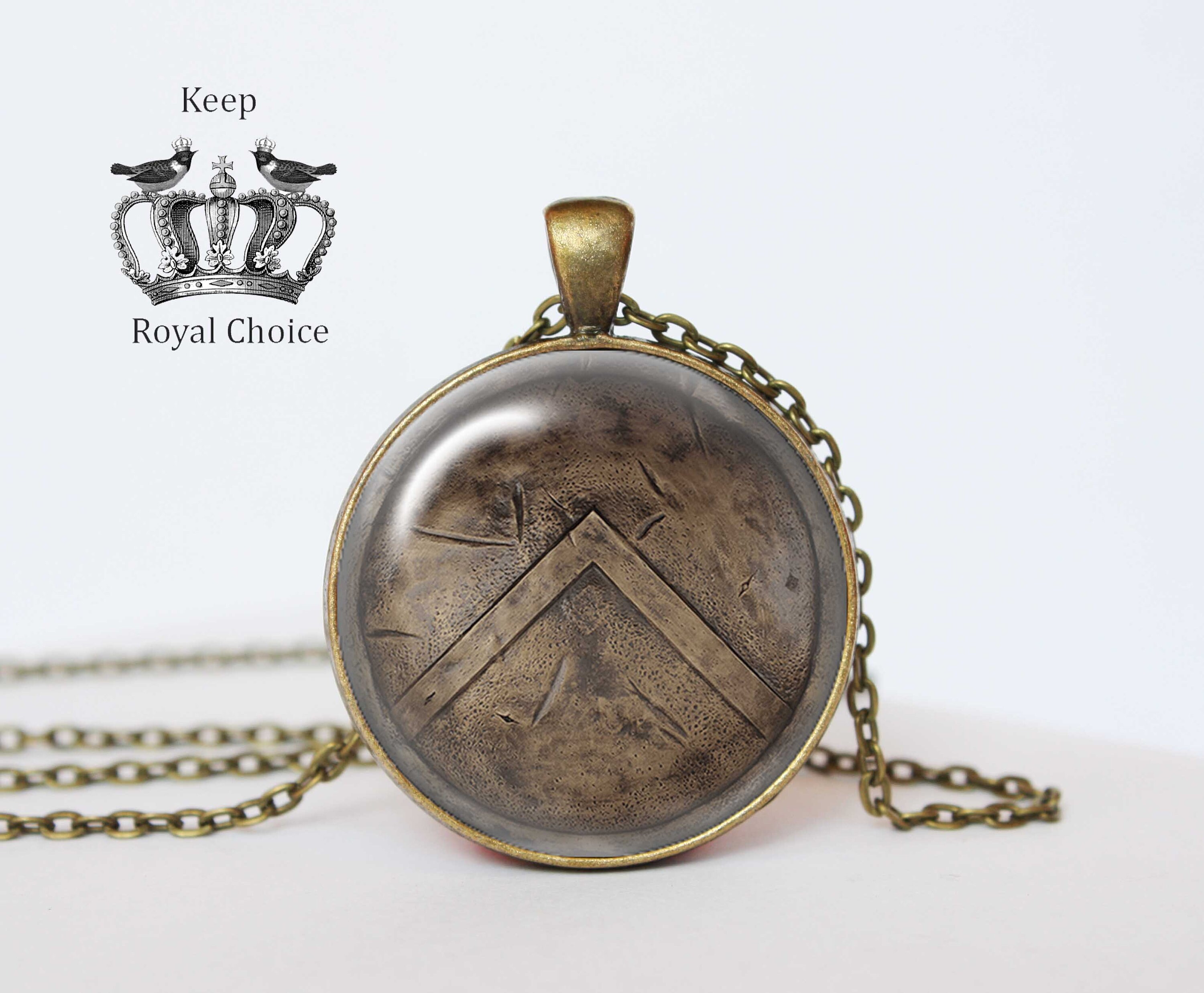 Spartan necklace Sparta chain warrior shield aspis Hoplon Etsy