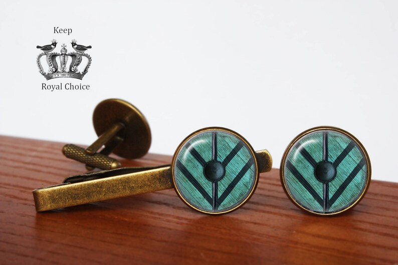 gift for dad Vikings inspired Shield Maiden pair of cufflinks Personalized Men Wedding Jewelry Lagertha Shield cuff links,Tie clip
