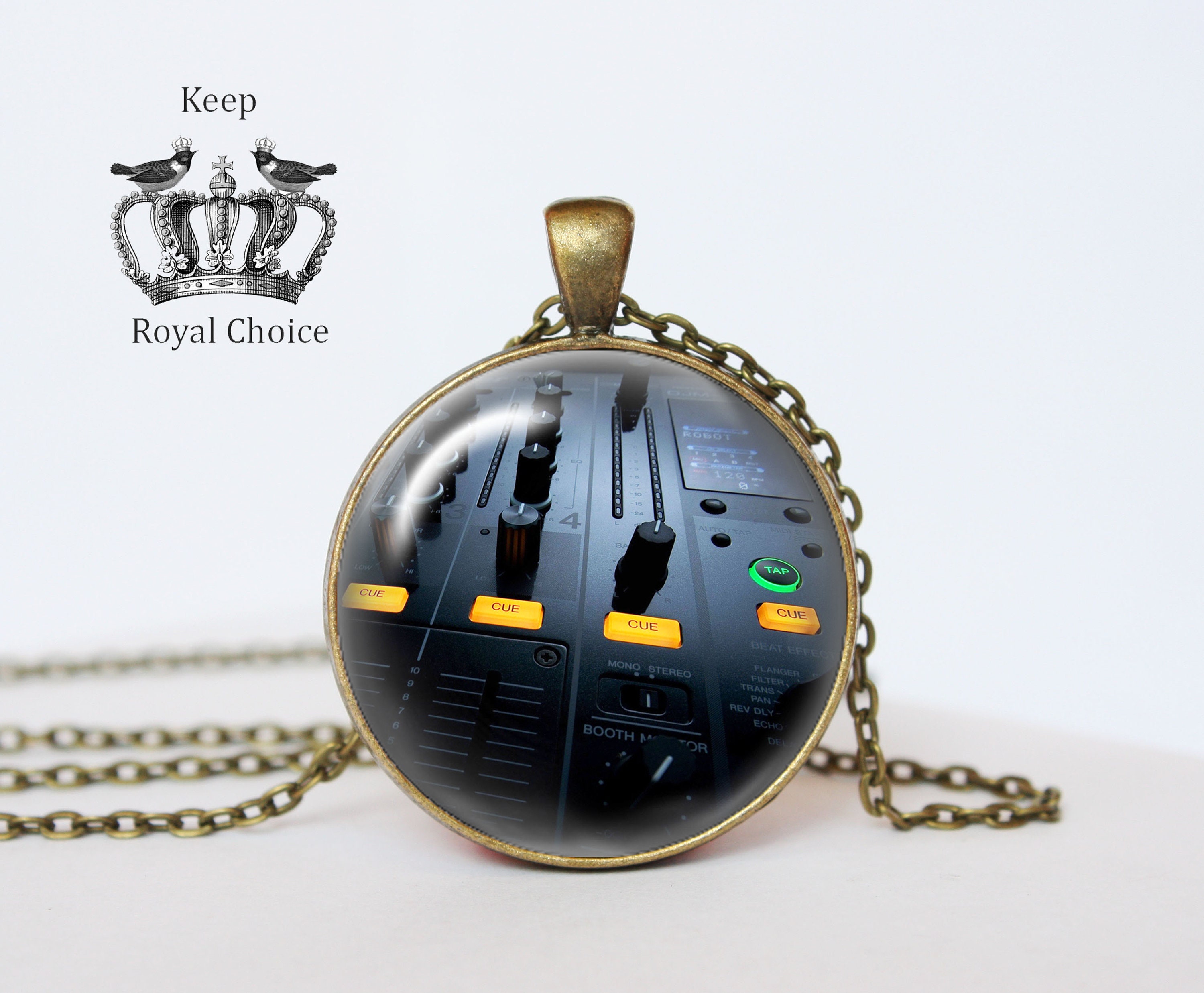 Dj mixer Necklace Dj music Pendant Mixer electronic music Etsy