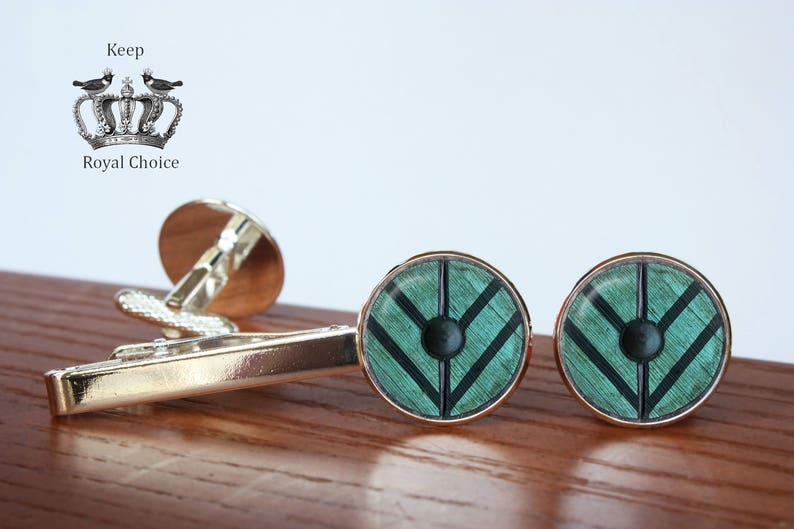 gift for dad Vikings inspired Shield Maiden pair of cufflinks Personalized Men Wedding Jewelry Lagertha Shield cuff links,Tie clip