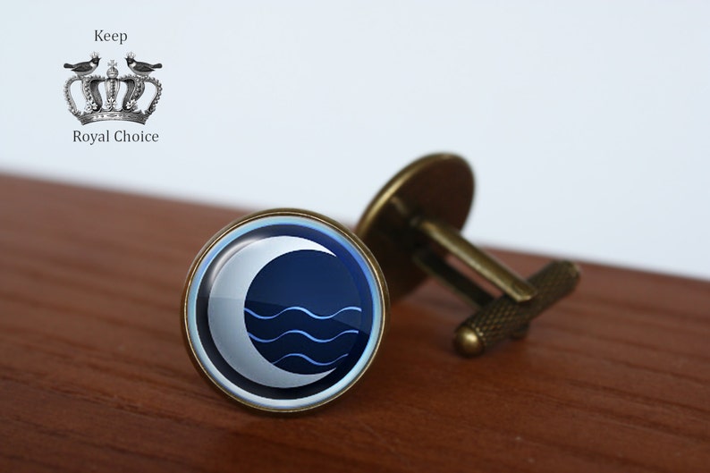Avatar The Last Airbender pair of cufflinks Tie clip Water Tribe Symbol cuff links gift for dad Personalized Men Wedding Jewelry