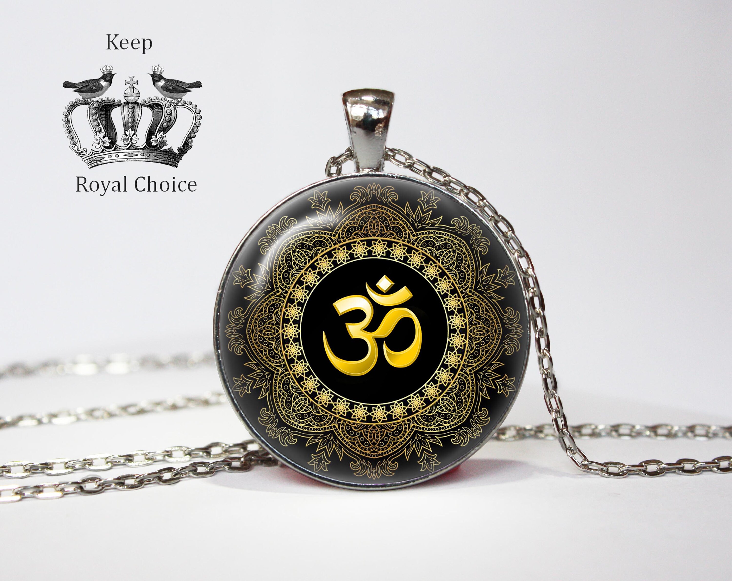 Hinduism logo Necklace Indian religion Om Pendant perfect Etsy