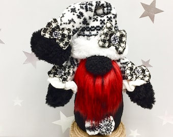 Handmade Winter Gnomes, Festive Christmas Home Decor Accent, Holiday Tier Tray