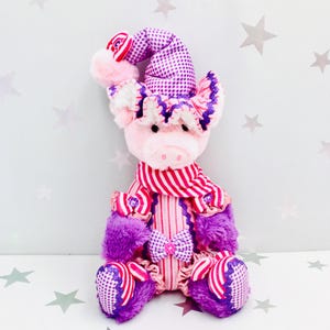 Pig Plush Toy, Pig Decor Gifts, Birthday Gift Idea, Pig Party Decor, Cute Stuffed Animal, Handmade Pink Pig, Pig Girls Room, Pig Soft Toy