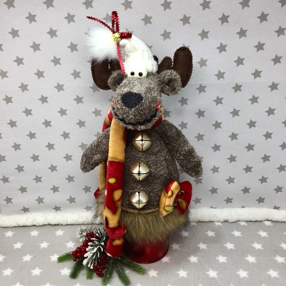 christmas moose stuffed animal