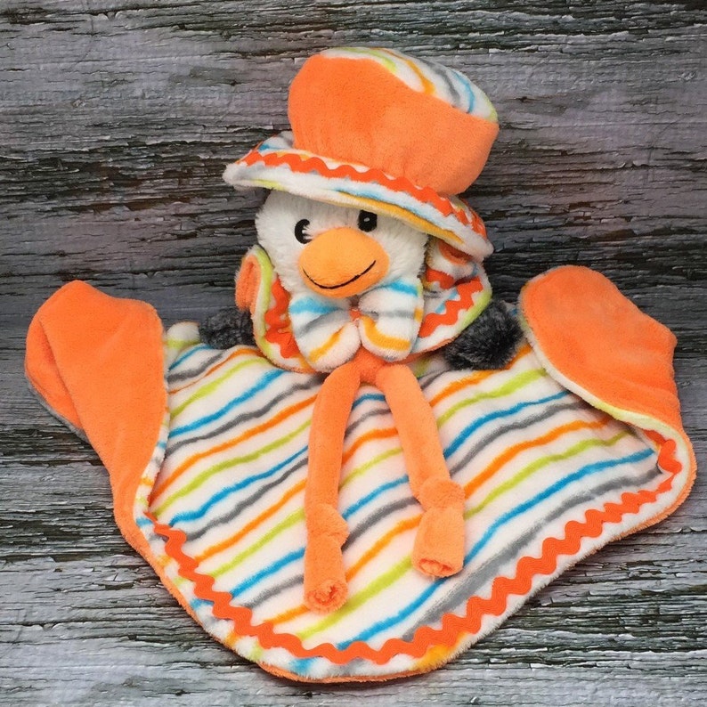 Stuffed Plush Toy Travel Blankie Gift for Boy or Girl Penguin Fleece Blanket Buddy for Kids Animal Snuggle Lovey for Baby or Child/'s Room
