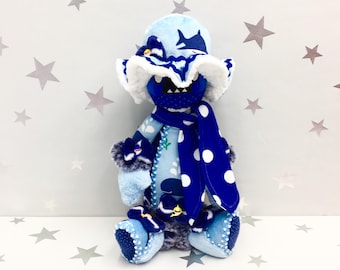 Blue Shark Plush Toy, Nautical Home Decor, Stuffed Animal Gifts