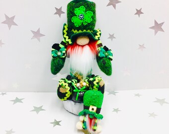 St Patrick Day Gnome, Saint Patricks Decor, Saint Patricks Gift, Fun Home Decor Idea, Gnome Gift Idea, Funny St Patricks, Shelf Ornaments